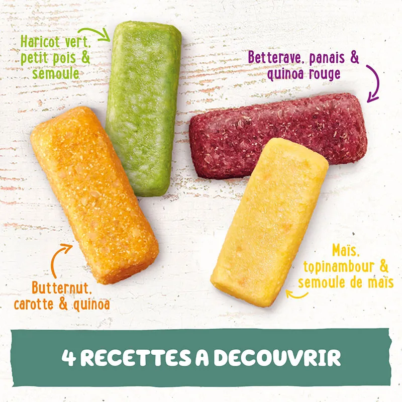 Bâtonnets à manger main Maïs et semoule de maïs - 3 repas - 12m+-2