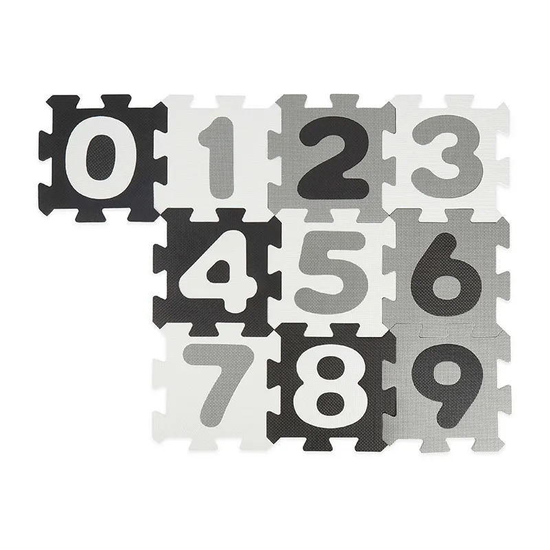 Puzzle Chiffres Mat Noir/Blanc 10pcs - 12m+-3