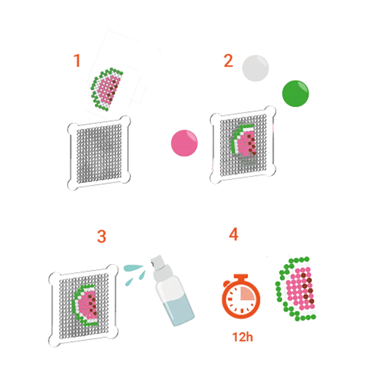 Kit DIY Aqua perles Aqua'Fruits + 10 modèles - 7+-1
