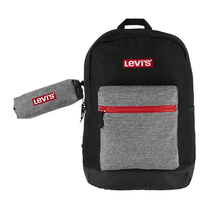 Sac à dos + trousse Box Logo - Noir-0