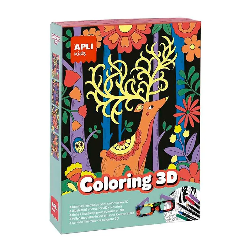 Jeu de coloriage 3D avec illustrations - 5+-0