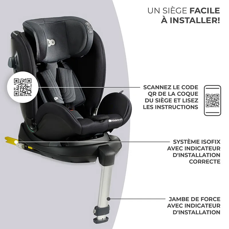 Siège-auto XRIDER i-Size/Isofix 40-125cm - Noir-7