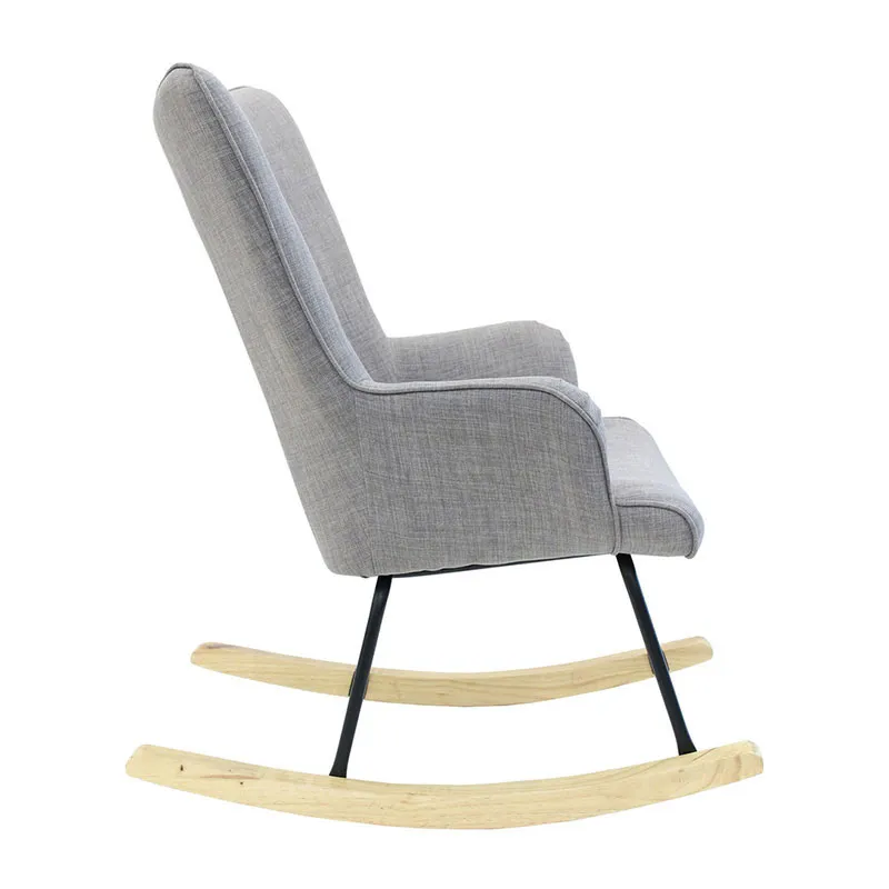 Fauteuil à bascule Helsinki Gris - 65x80x96cm-3