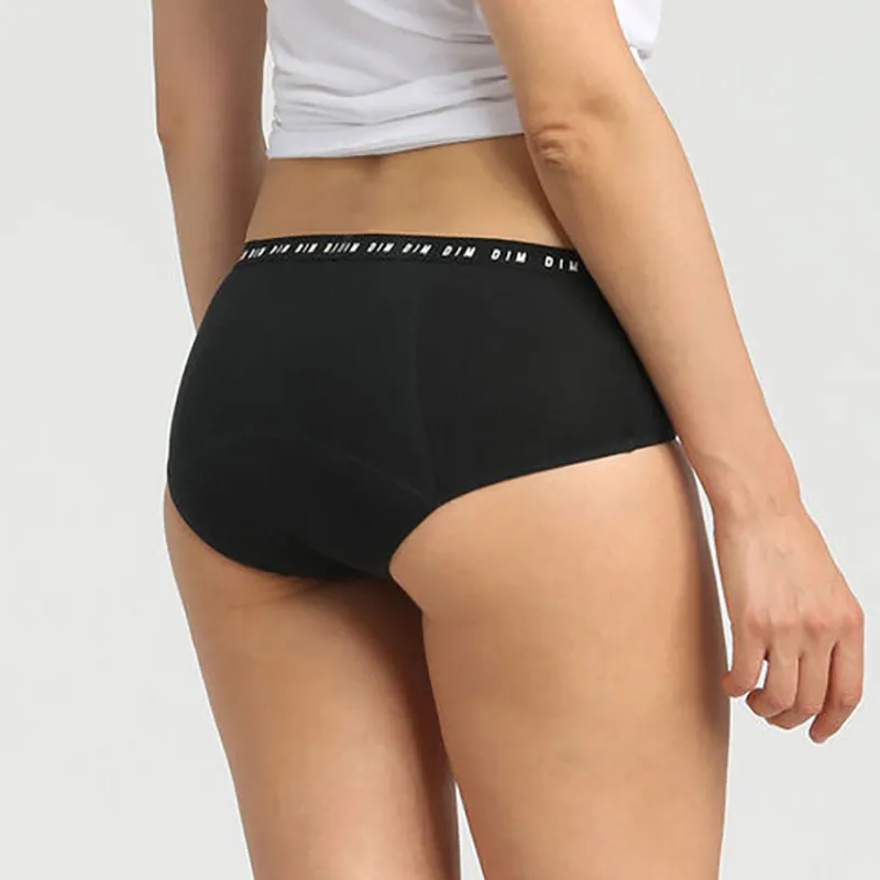 Culotte + Shorty menstru. Flux abondant BIO - Noir-7