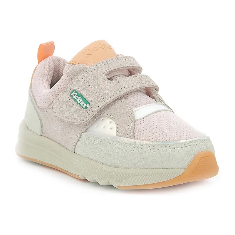 Sneakers basses Kikustom - Rose clair/Beige/Orange-0