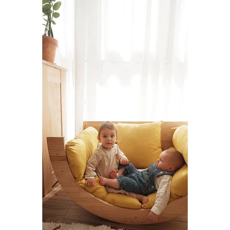 Tatami pliant Jaune - 120x120x6cm-4
