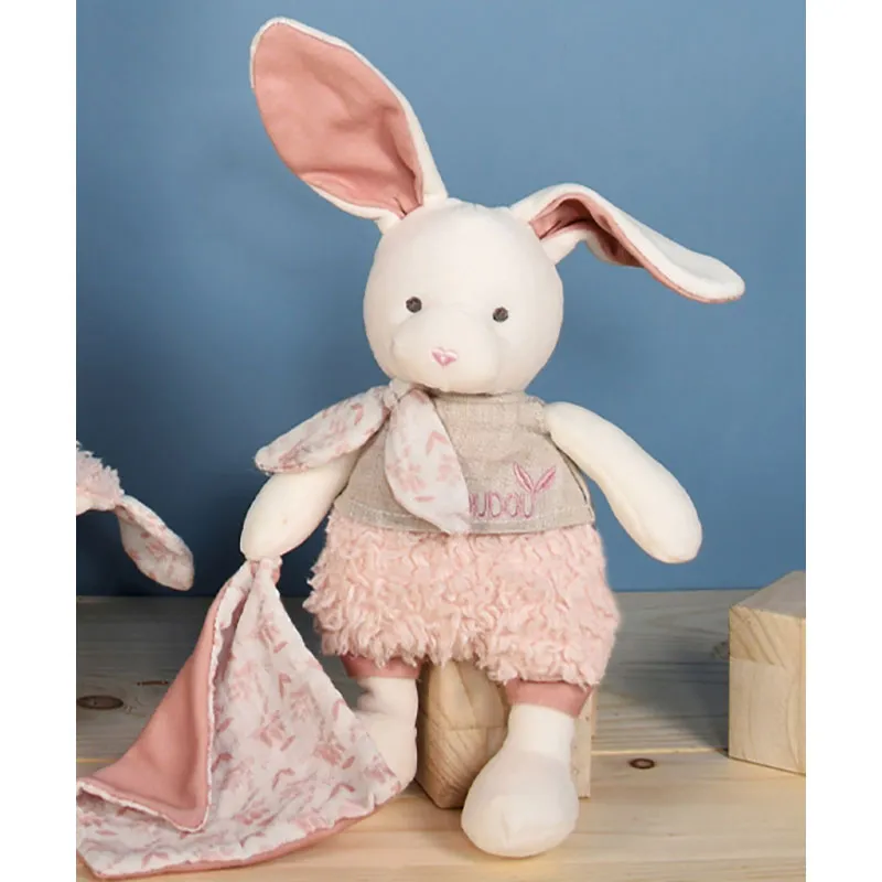 Doudou mouchoir Botanic Bio Lapin Rose - 22cm-3