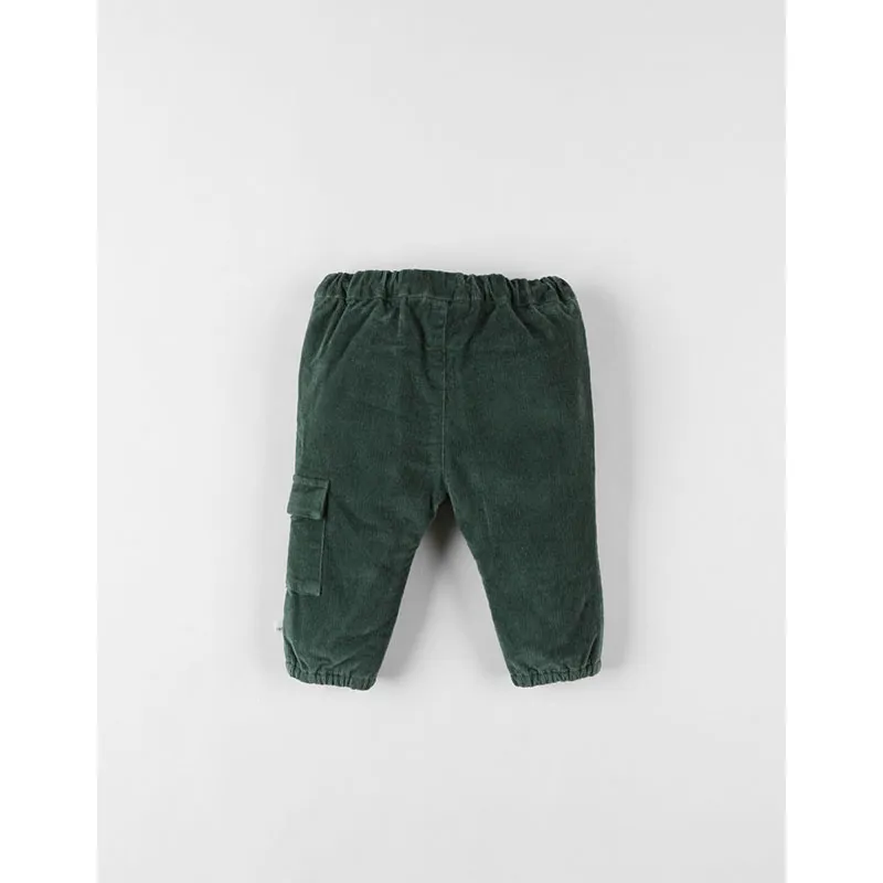 Pantalon velours - Vert-1