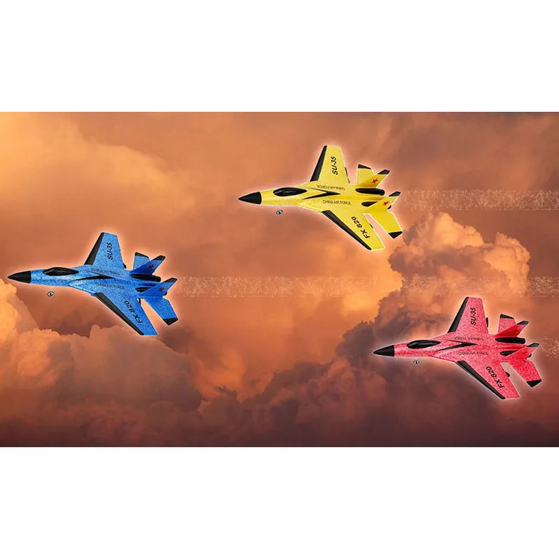Avion de chasse télécommandé FX Airplane Bleu - 3+-5
