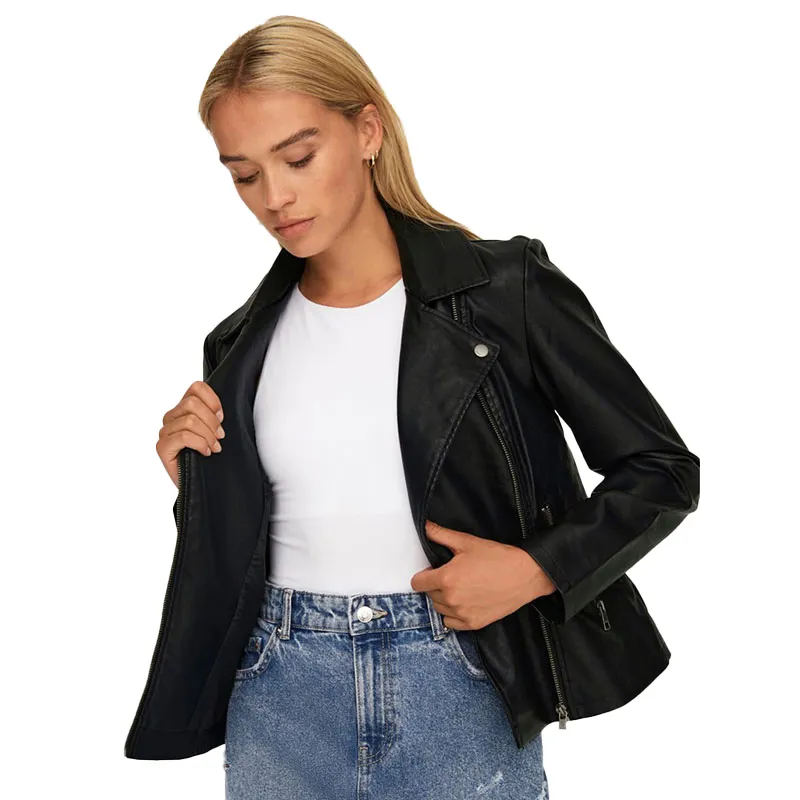 Perfecto simili cuir Newmelisa - Noir | Black-0