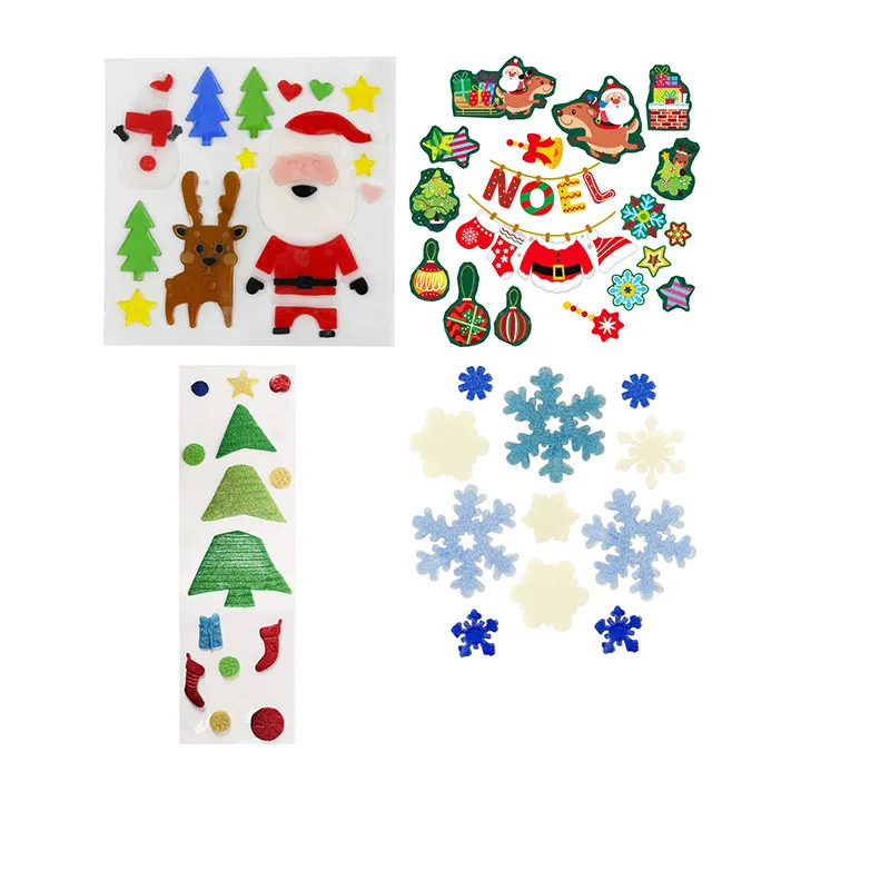 Déco. & Stickers Noël gel vitrostatique - 58pcs-0