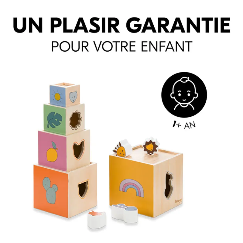 Cubes à empiler Bois - 12m+-7