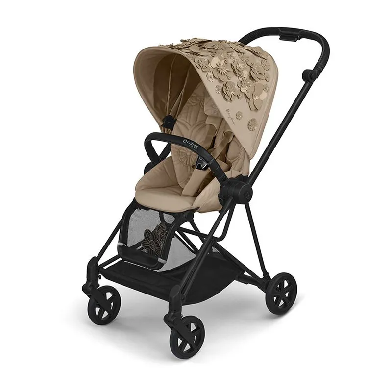Duo Poussette Compacte Mios Chrome Brown/Simply Flowers Beige - 0m+-1