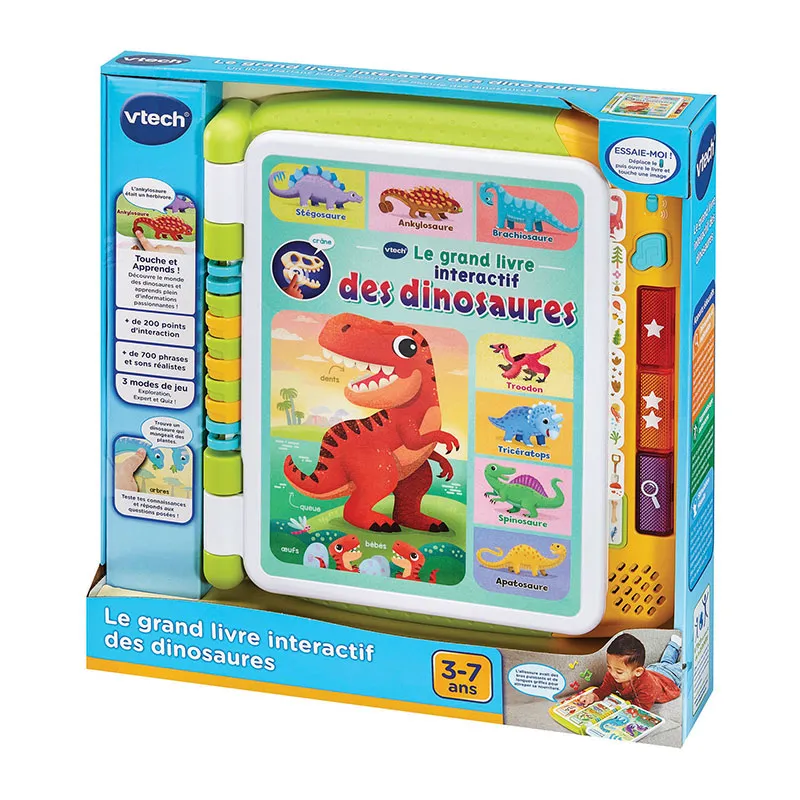 Le grand livre interactif des dinosaures - 36m+-4