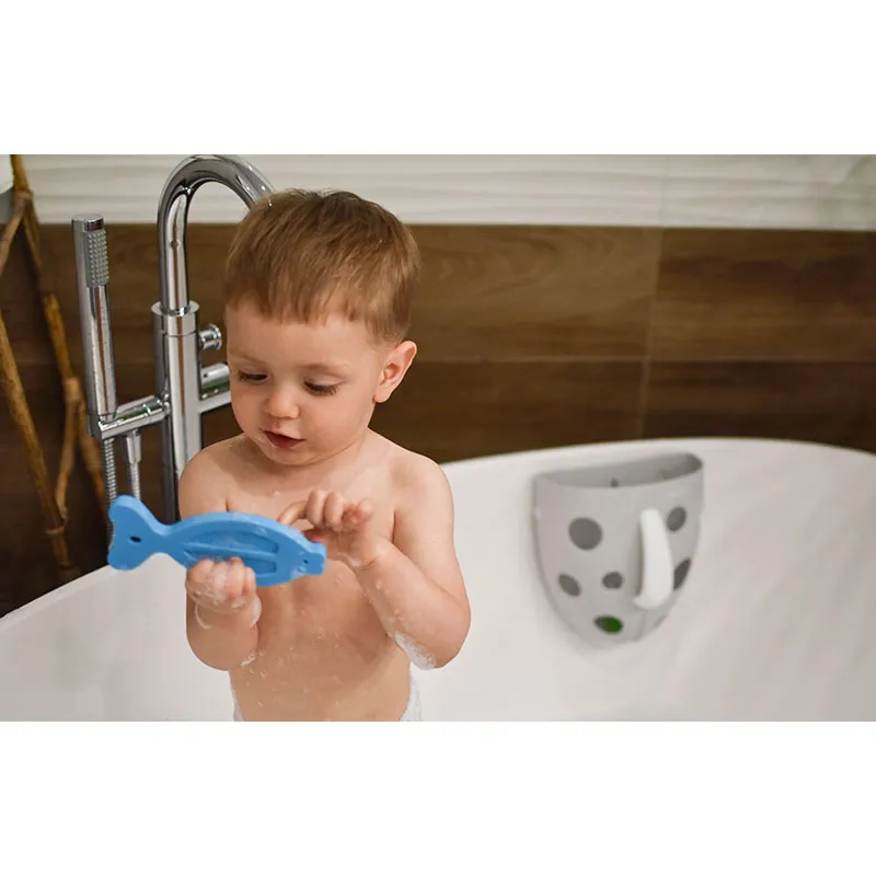 Panier de rangement jouets de bain - Gris-6