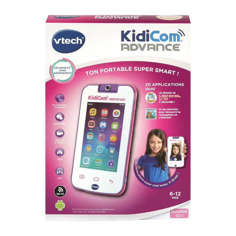 Téléphone KidiCom Advance Blanc/Rose - 6+-4