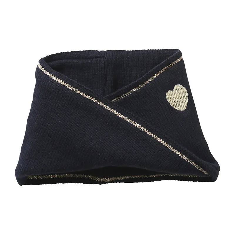 Bonnet + Snood + Moufles Chat - Marine-1