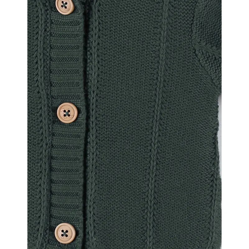 Mantelet tricot Ourson - Vert-3