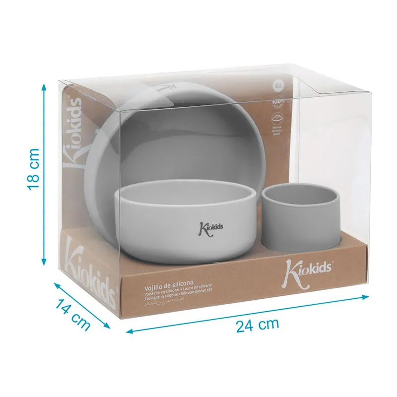 Set Vaisselle Gris - 3pcs-4