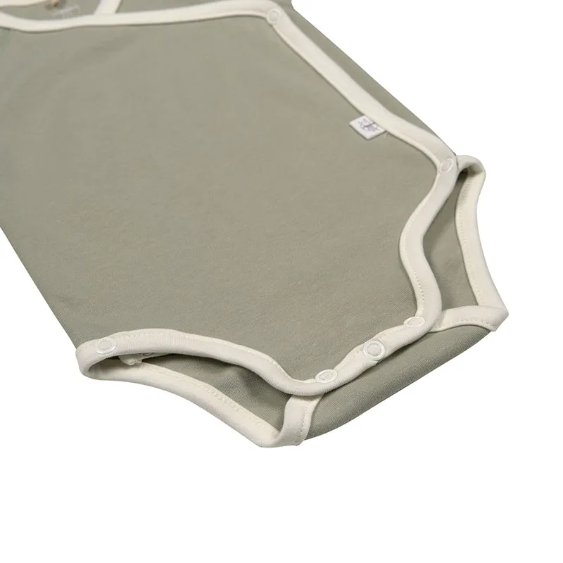 2 bodies ML Coton BIO Ouverture devant - Bleu/Olive-11