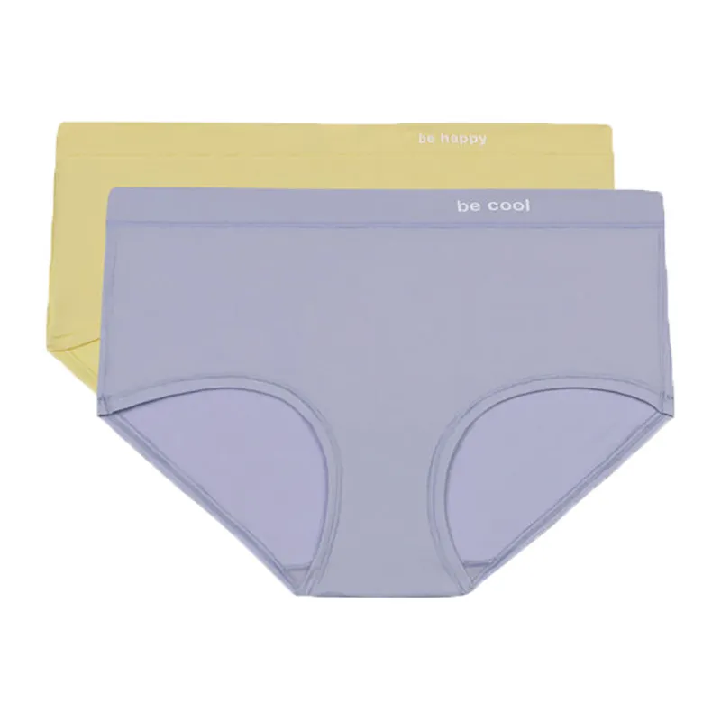 2 Shorties seconde peau Oh My Dim's Femme - Jaune/Bleu Lin-1