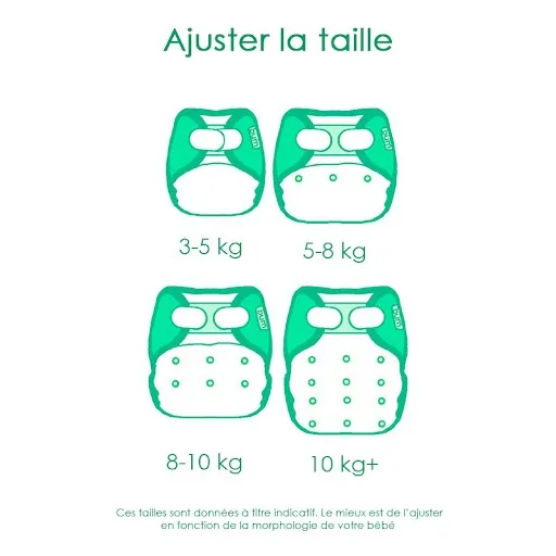 Couche lavable ajustable + 1 Insert - Pieuvre - BUM DIAPERS-9