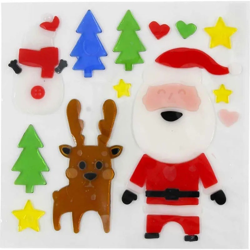 Déco. & Stickers Noël gel vitrostatique - 58pcs-1