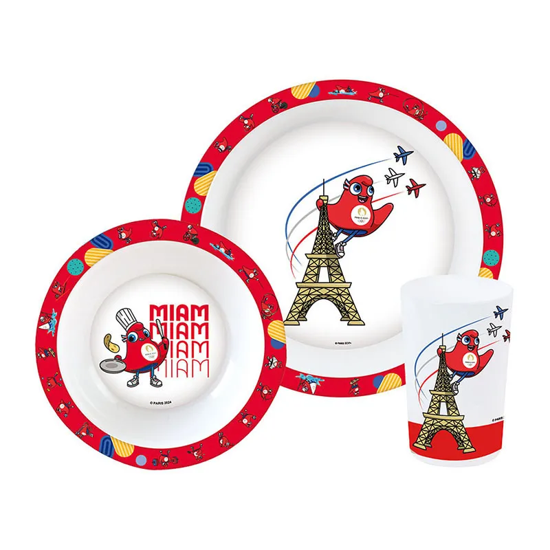 Ensemble repas Jeux Olympiques Paris 2024 - 3pcs-0
