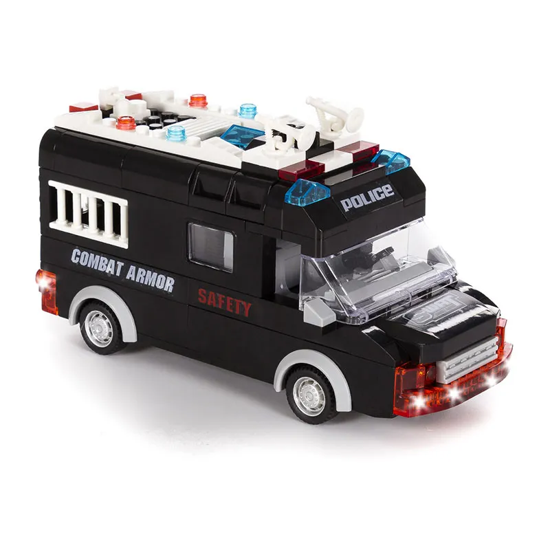 Jouet à construire véhicule swat cop Noir 77pcs - 36m+-0
