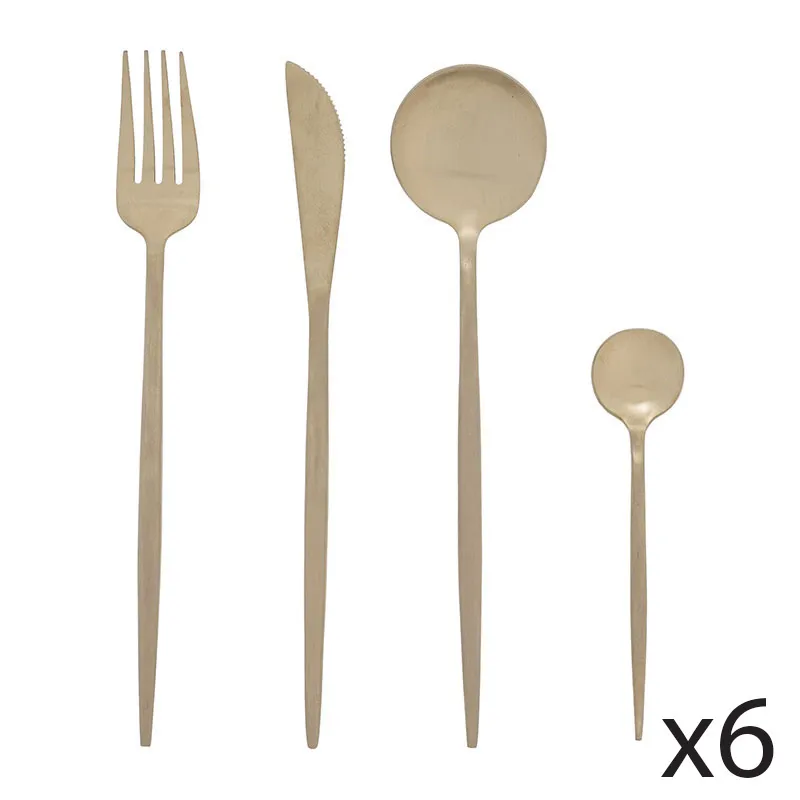 Ménagère Ida Or Inox - 24pcs-0