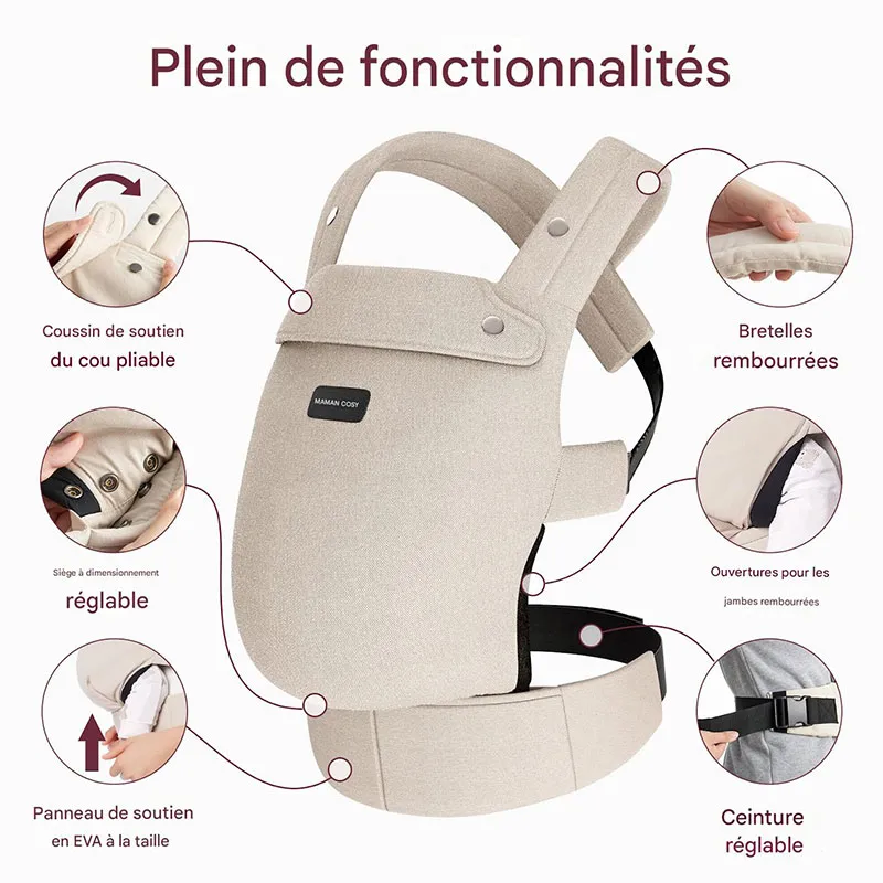 Porte-bébé Coton Kaki - 0m+-4