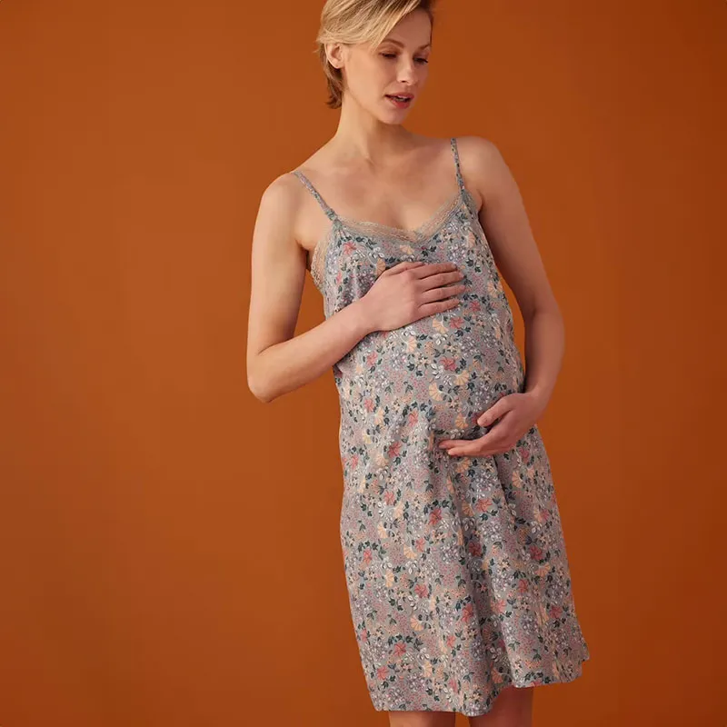 Nuisette de grossesse aop - Bleu-3