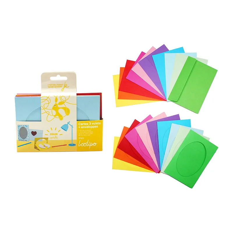 Cartes & Enveloppes colorées à décorer 10x15cm 20pcs - 3+-0