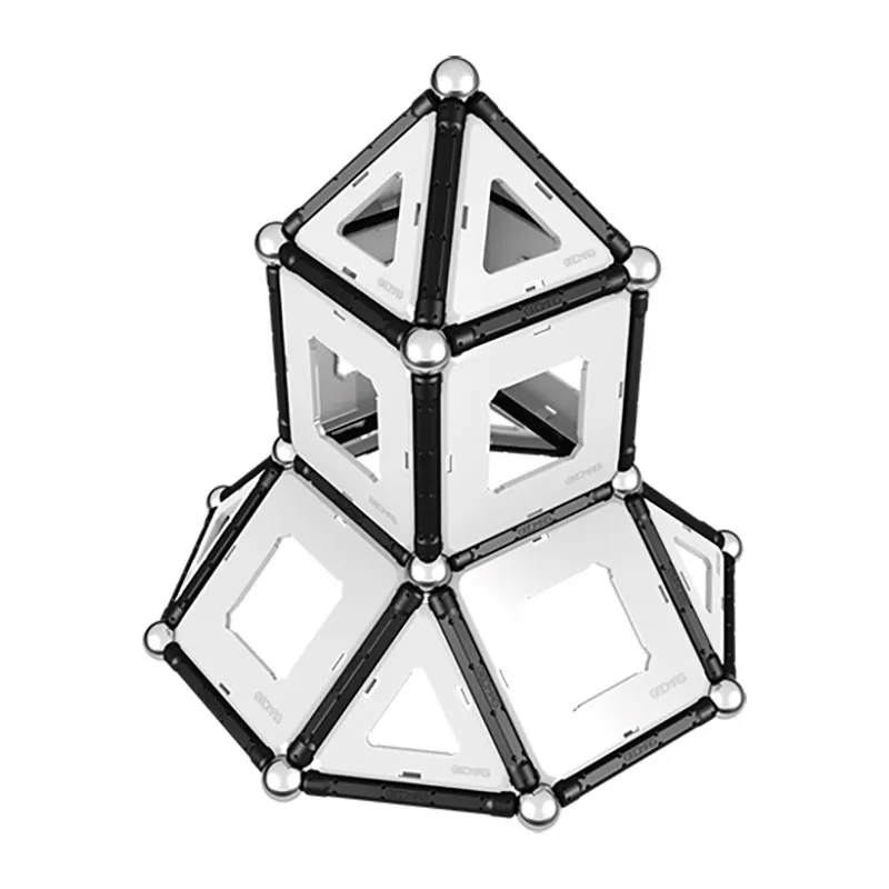 Jeu de construction magnét. Noir & Blanc 104pcs - 5+-5