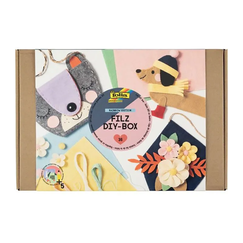 Kit créatif DIY en feutrine Rainbow - 36pcs-0