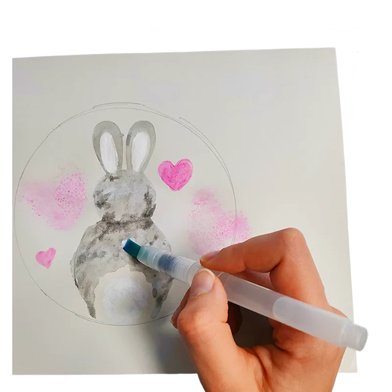 Pinceaux aquarelle à réservoir 6pcs - 3+-3