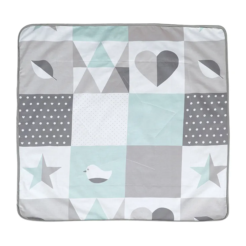 Couverture Bébé Ultra-Douce Coton Happy Patch - 80x80cm-0