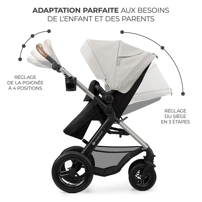 Poussette Moov 2 Air 3en1 Gris - 0m+-15