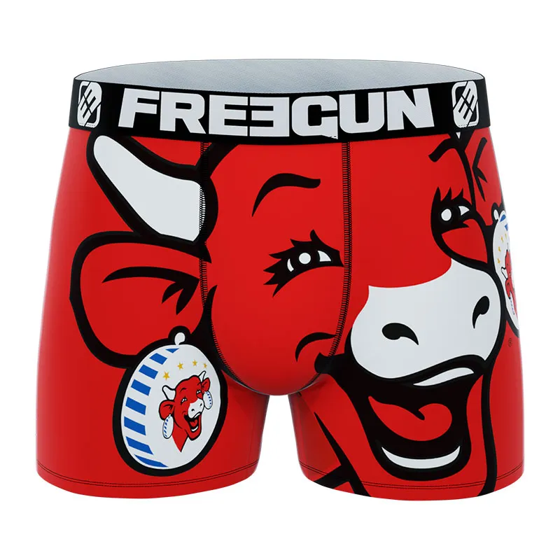3 Boxers Homme La Vache qui Rit - Rouge/Bleu/Blanc/Noir-5