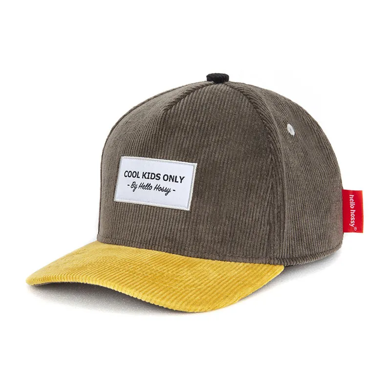 Casquette enfant en velours Sweet Dark Grey - Hello Hossy-0