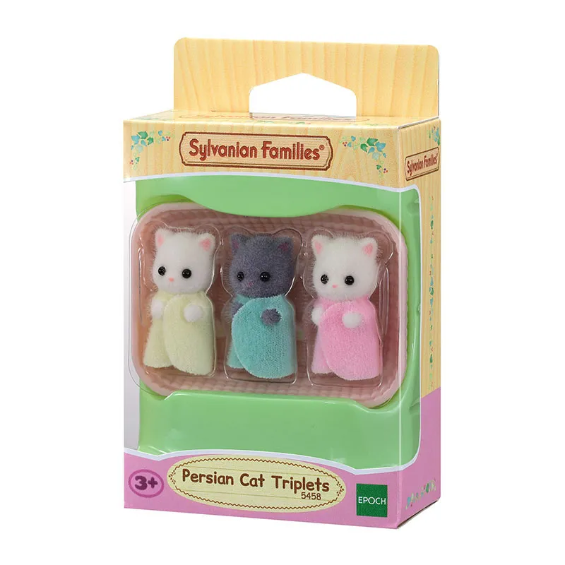 Triplés chat persan & couffin - 4pcs-4
