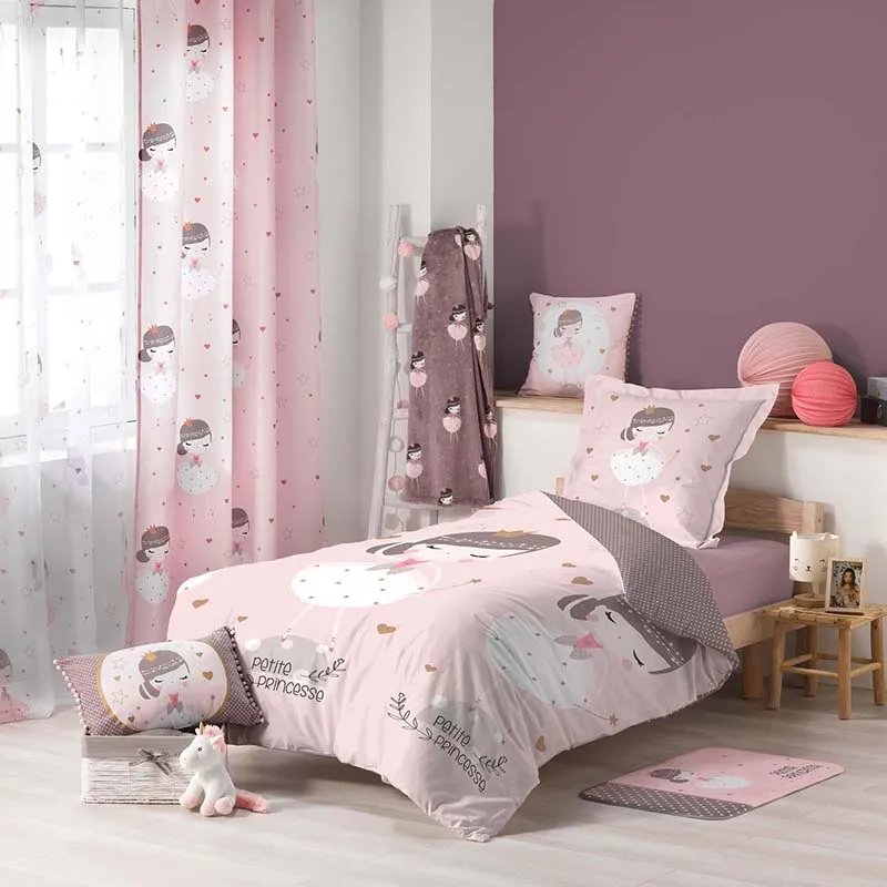 Rideau à oeillets Microfibre Petite princesse - 140x260cm-2
