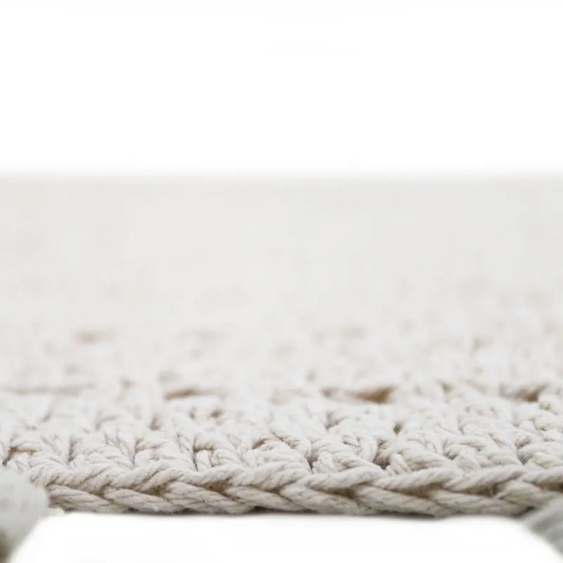 Tapis crochet Coton Nila Ecru - ø120cm-2