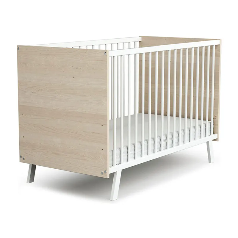 Lit bébé Carnaval Blanc/Bouleau - 60x120cm-0