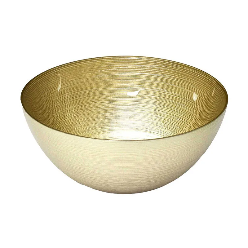 Saladier en verre Doré - 28x10x28cm-0