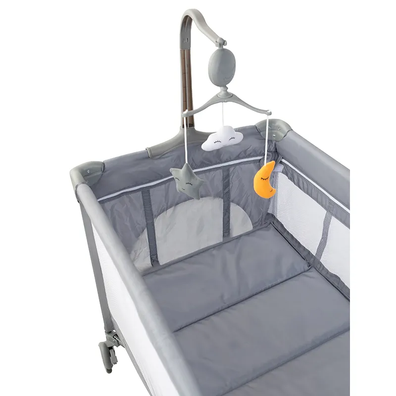 Lit parapluie double hauteur Eléphant Gris - 0m+-7