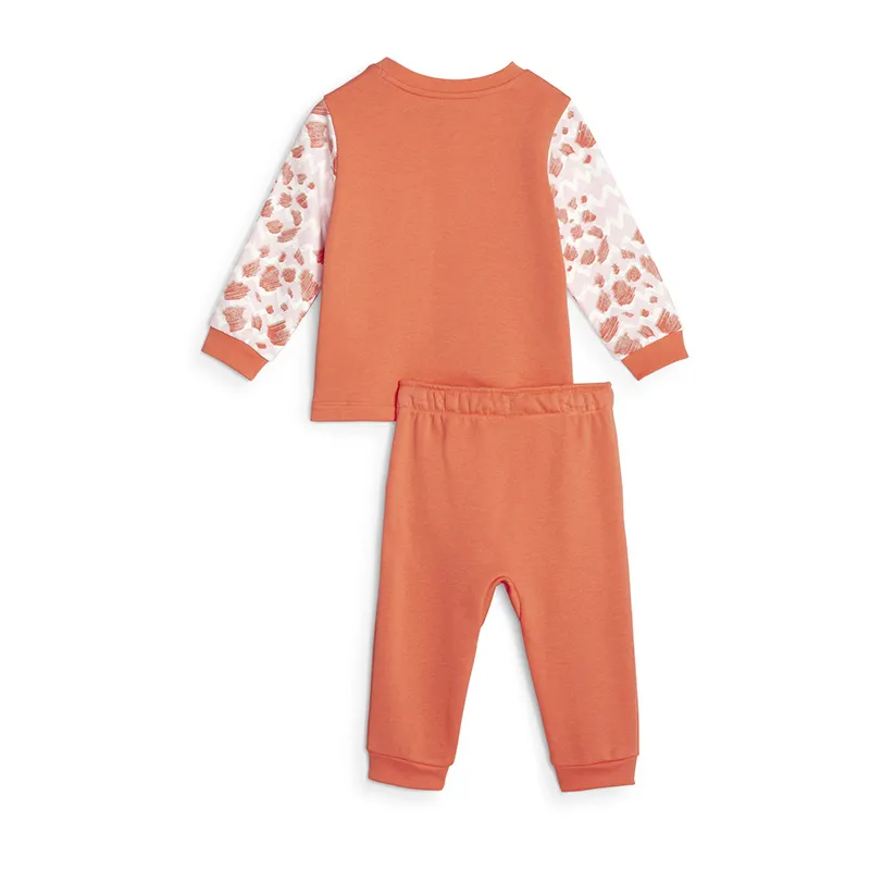 Survêtement Sweat + Jogging Bébé Essential Mix&Match Puma - Orange/Blanc-2
