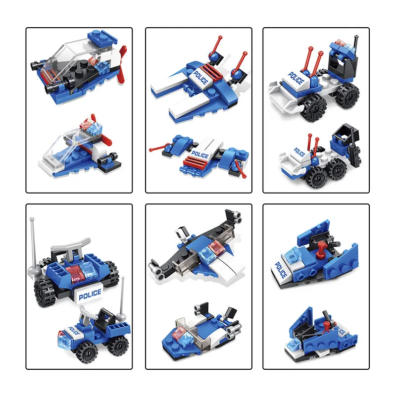 Avion de police 12en1 251pcs - 6+-1
