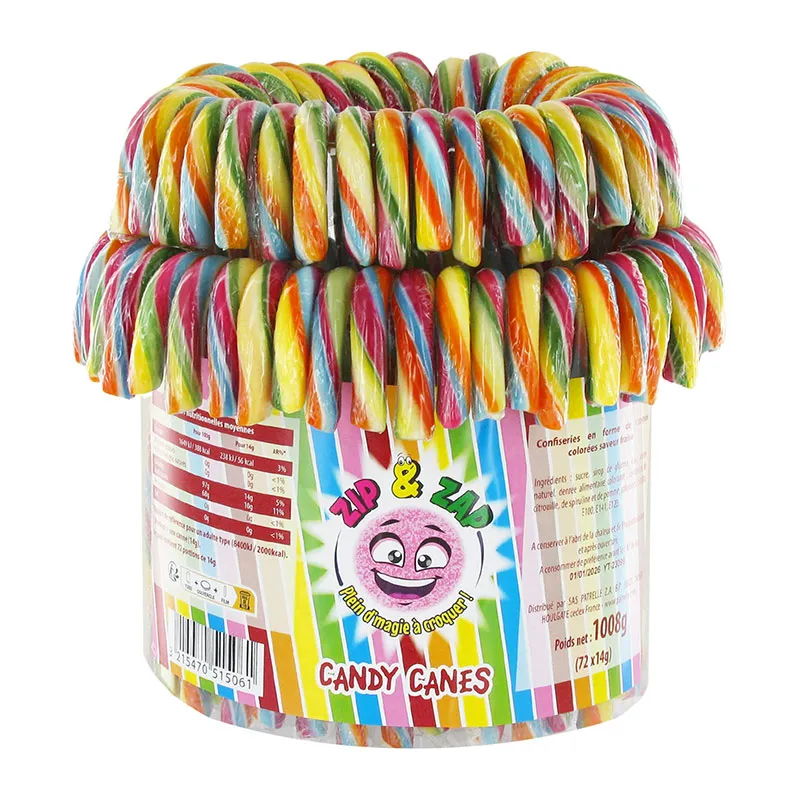Candy canes multicolores Fraise - 72pcs-1
