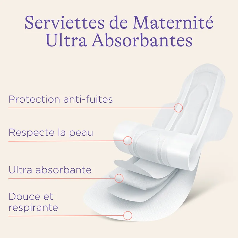 Pack Accouchement serviettes + recharges + douche intime + huile périnée-30